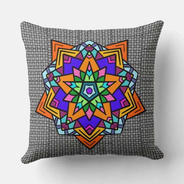PATTERNs Throw Pillow (Back)