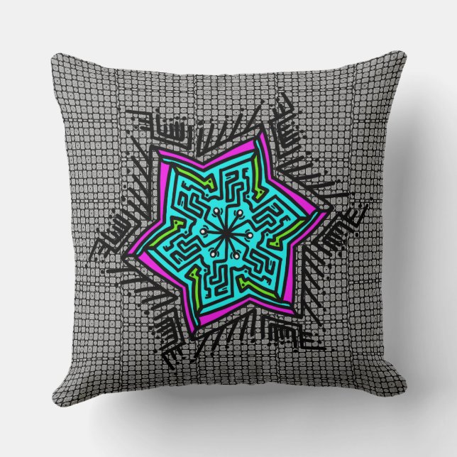 PATTERNs Throw Pillow (Back)