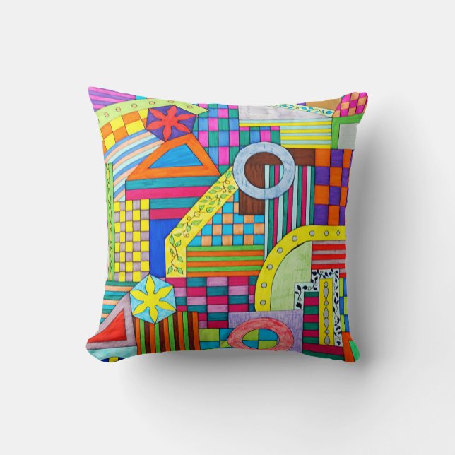Patterns Vines and Curves Throw Pillow (Front)