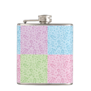 patterns with snakes hip flask