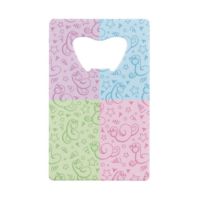 patterns with snakes wallet bottle opener (Front)