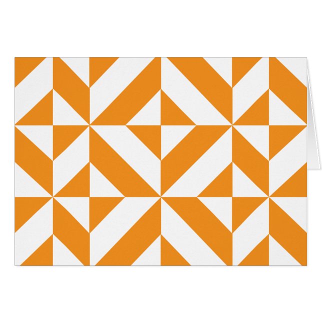 Patters de Burnt Orange Geometric Deco Cube (Devant horizontal)