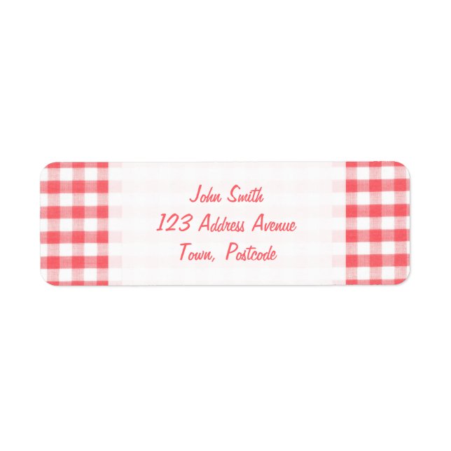 Patters rouges Gingham (Devant)