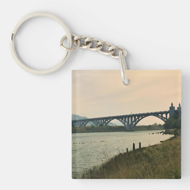 Patterson Bridge, Gold Beach, Oregon Keychain (Front)