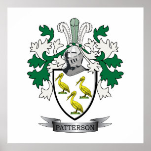 Patterson Family Crest Coat of Arms Poster