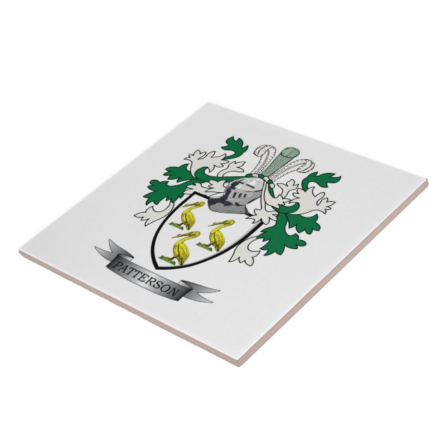 Patterson Family Crest Coat of Arms Tile (Side)
