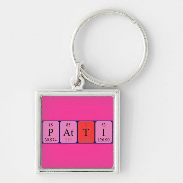 Patti periodic table name keyring (Front)