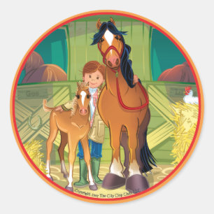 Patti & Pokey Classic Round Sticker