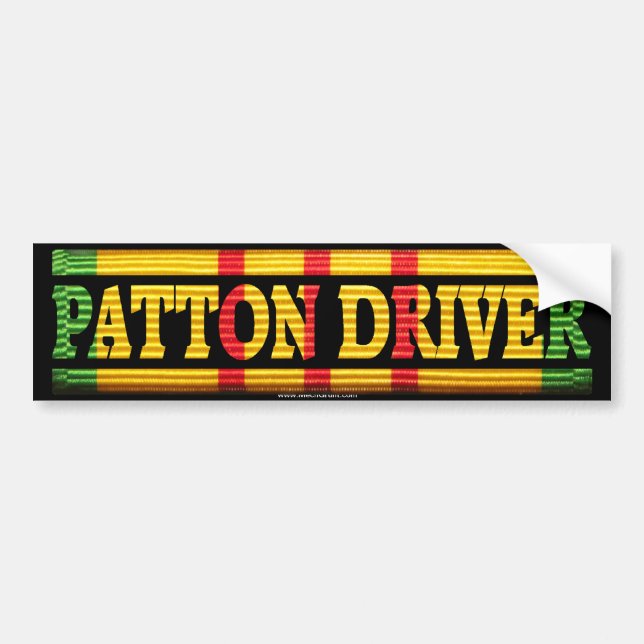 Patton Driver Vietnam Service Bumper Sticker (Front)