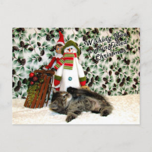Patton's Fun Filled Christmas - Cat / Kitten Holiday Postcard