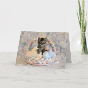 Patton's Pâques Carte Panier - Chat / Kitten