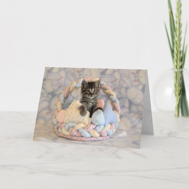 Patton's Pâques Carte Panier - Chat / Kitten (Devant)