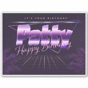 Patty Name First name lila retro Sticker Birthday