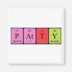 Patty periodic table name magnet