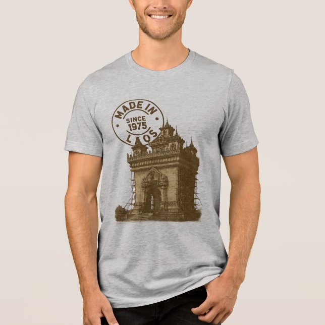 patuxay lao vintage Tri-Blend shirt (Front)