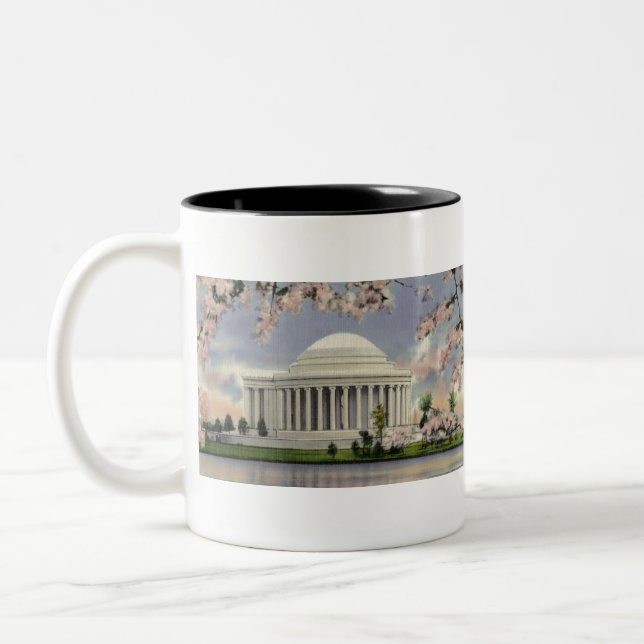 PAU47 Jefferson Memorial 1.tif Two-Tone Coffee Mug (Left)
