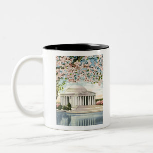 PAU49 Jefferson Memorial 3.tif Two-Tone Coffee Mug