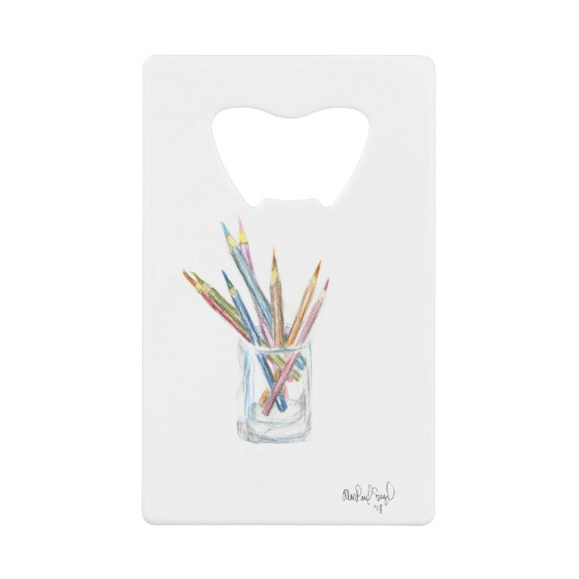 PAU50 Pencils 1.tif Credit Card Bottle Opener (Front)