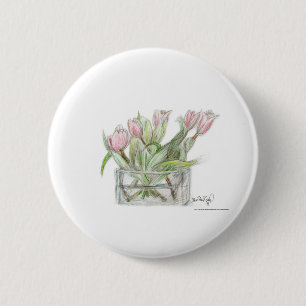 PAU58 Flower 1.tif 2 Inch Round Button