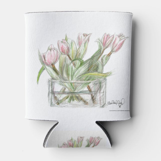 PAU58 Flower 1.tif Can Cooler (Front)