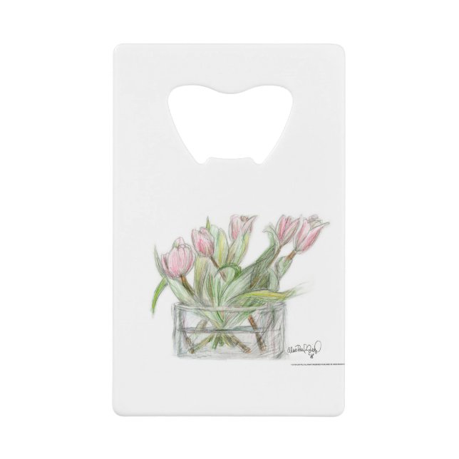 PAU58 Flower 1.tif Credit Card Bottle Opener (Front)