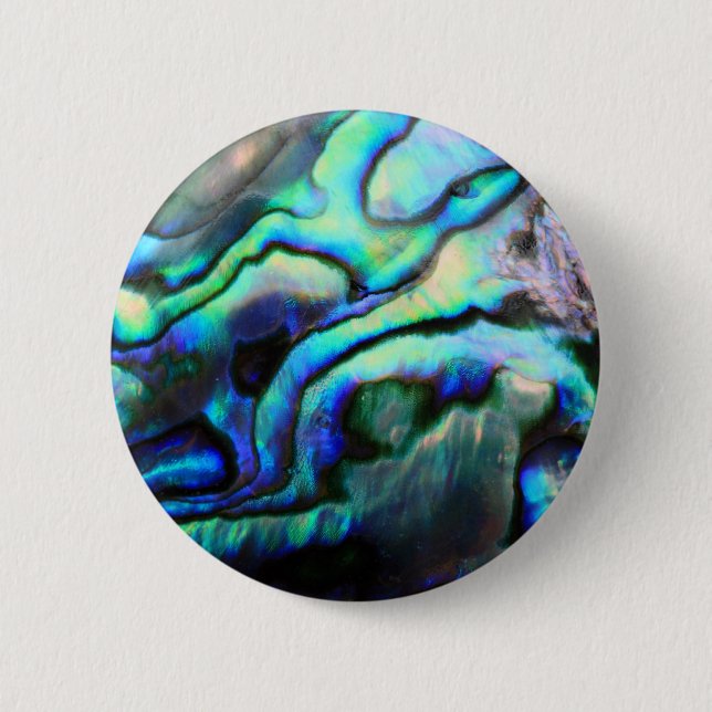 Paua abalone detail 2 inch round button (Front)