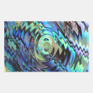 Paua abalone shells blue green abstract design sticker