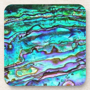 Paua Shell Abalone Cork Dessous de verre ensemble 