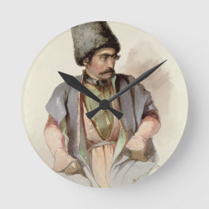 Paul - A Georgian from Tiflis, 1852 Round Clock