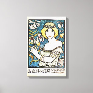 Paul Berthon Salon Des Cent Vintage Art Nouveau Canvas Print