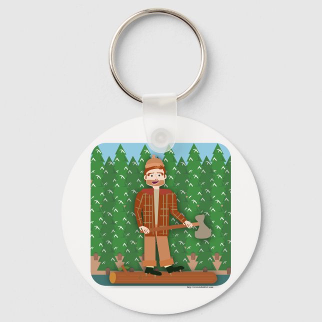 Paul Bunyan Keychain (Front)