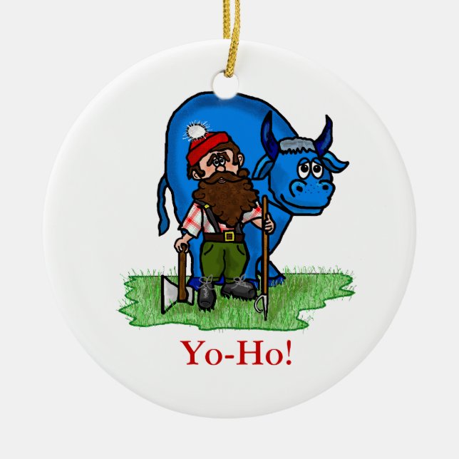 Paul Bunyan or Lumberjack Christmas Ornament (Front)