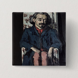 Paul Cezanne Achille Emperaire c.1879 2 Inch Square Button