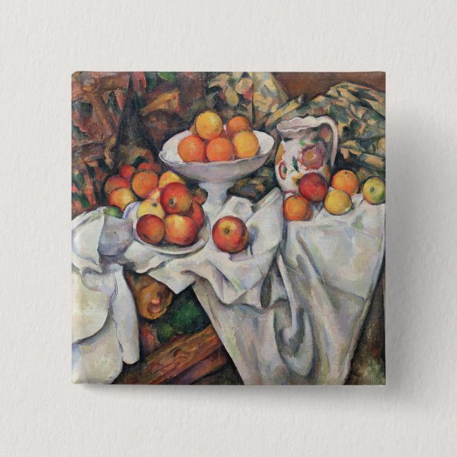 Paul Cezanne | Apples and Oranges, 1895-1900 2 Inch Square Button (Front)