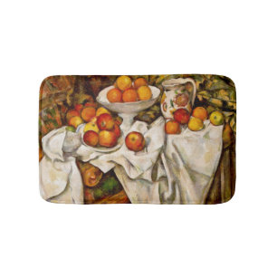 Paul Cezanne Apples Oranges Impressionism Bath Mat