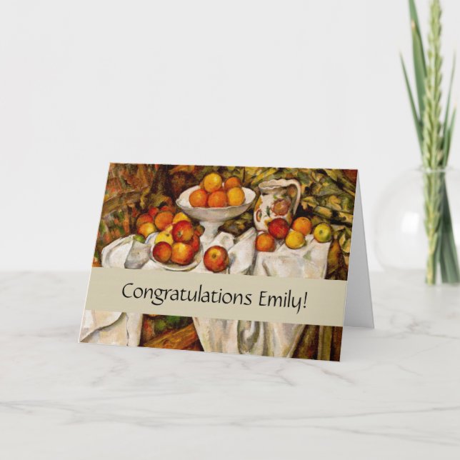 Paul Cezanne Apples Oranges Impressionism Card (Front)