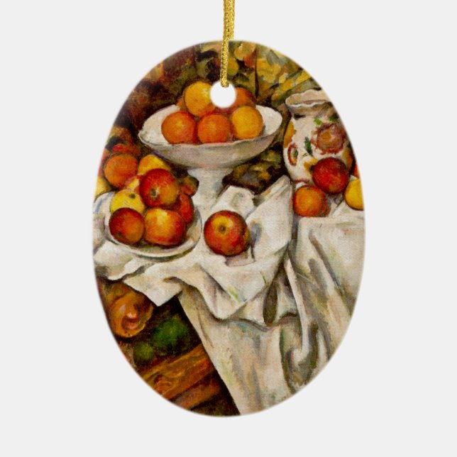 Paul Cezanne Apples Oranges Impressionism Ceramic Ornament (Front)