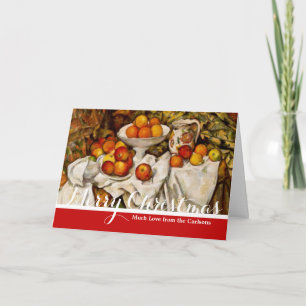 Paul Cezanne Apples Oranges Impressionism Holiday Card