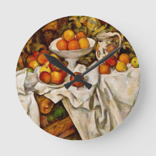Paul Cezanne Apples Oranges Impressionism Round Clock