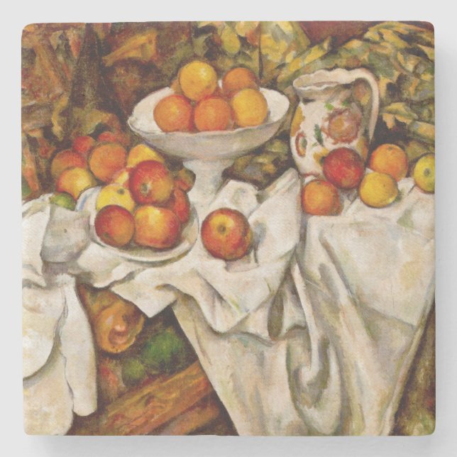 Paul Cezanne Apples Oranges Impressionism Stone Coaster (Front)