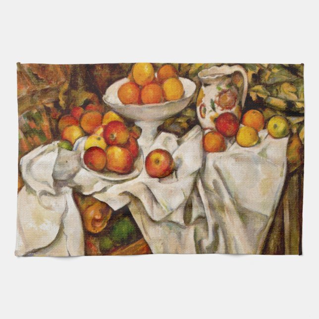 Paul Cezanne Apples Oranges Print Impressionism Kitchen Towel (Horizontal)