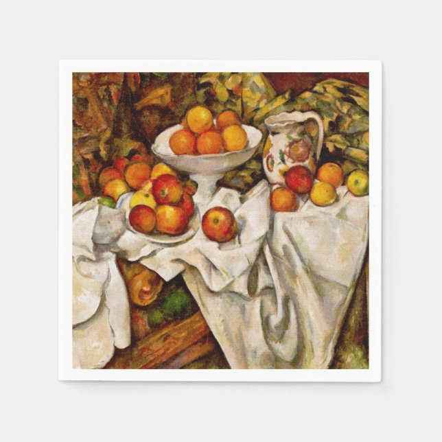 Paul Cezanne Apples Oranges Print Impressionism Napkin (Front)