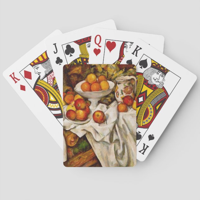 Paul Cezanne Apples Oranges Print Impressionism Playing Cards (Back)