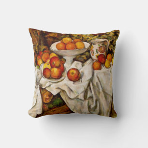 Paul Cezanne Apples Oranges Print Impressionism Throw Pillow