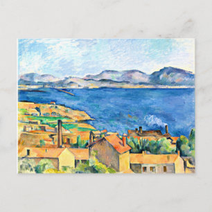 Paul Cezanne art, The Bay of Marseilles Postcard