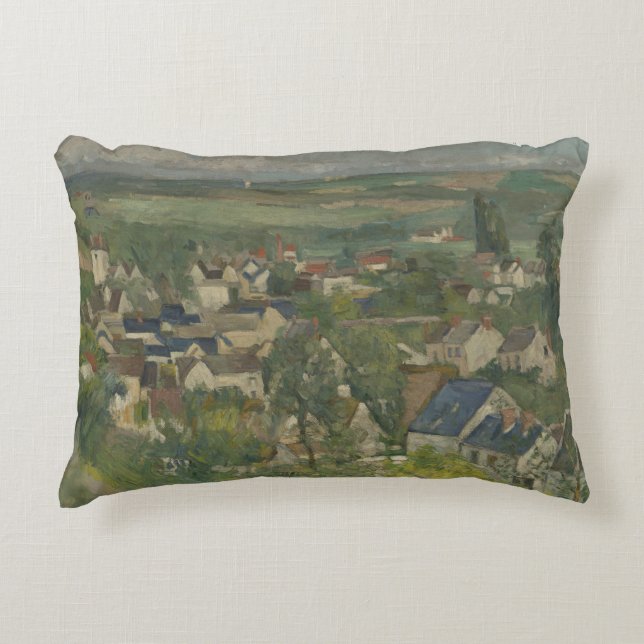 Paul Cezanne - Auvers, Panoramic View Accent Pillow (Front)
