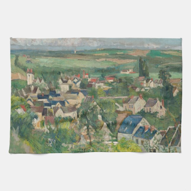 Paul Cezanne - Auvers, Panoramic View Kitchen Towel (Horizontal)