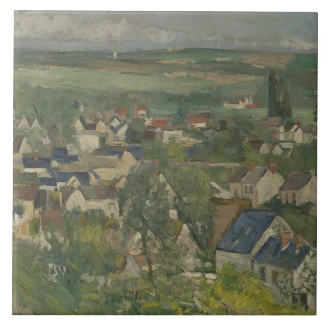 Paul Cezanne - Auvers, Panoramic View Tile (Front)