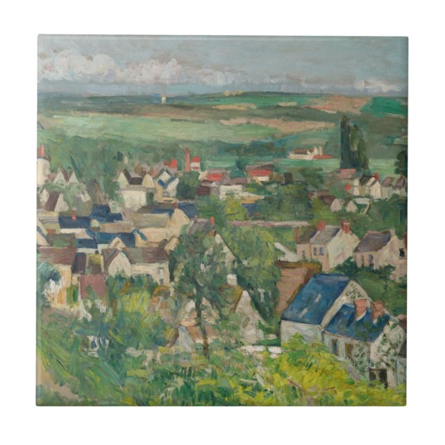 Paul Cezanne - Auvers, Panoramic View Tile (Front)