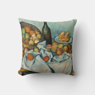 Paul Cezanne Basket of Apples Vintage Still Life Throw Pillow